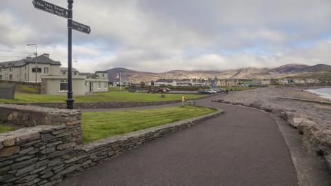 Waterville beach walkway 